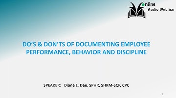 Do’s and Don’ts of Documenting Employee Behavior, Performance, and Discipline