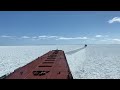 M/V Edgar B. Speer Downbound from Whitefish Pt. to Moon Island 3-28-2022 (no music)