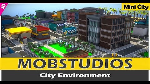 3D Game City Environment for Hyper Casual Games