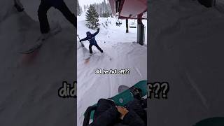 He fell off the chairlift