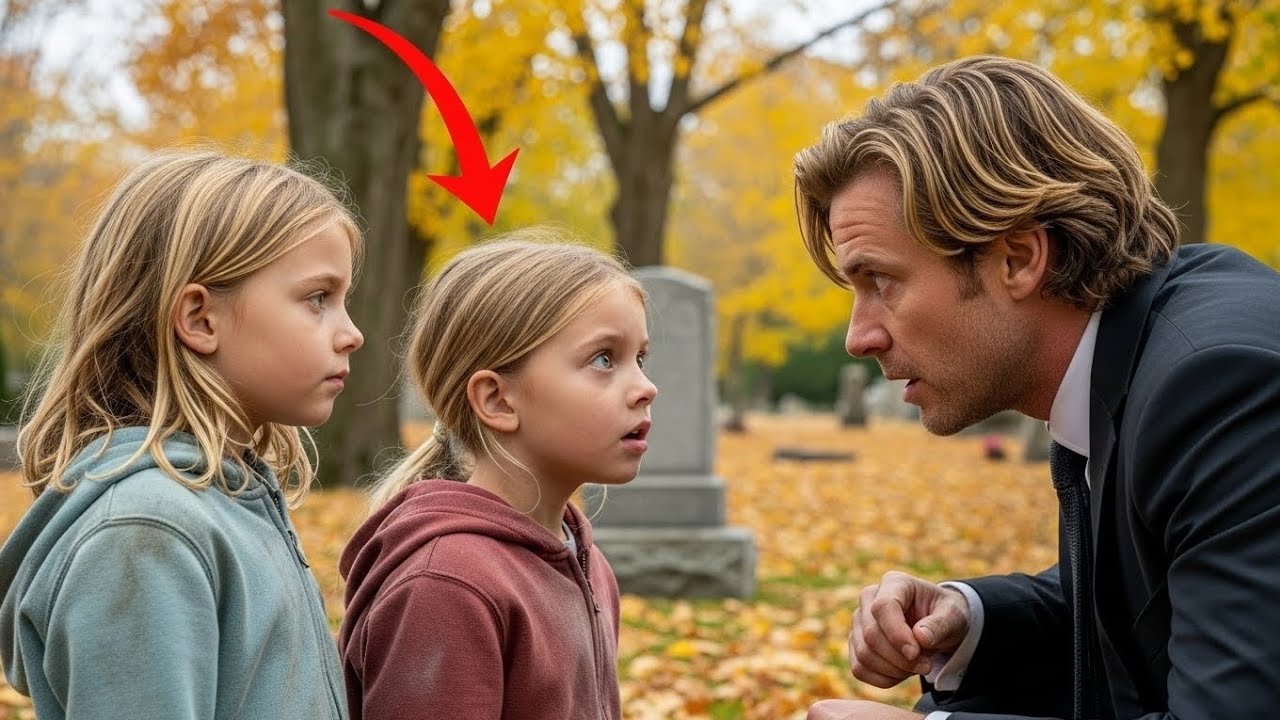 Homeless Twin Girls Appear at a Billionaire’s Father’s Grave — What They Say Stuns Him...