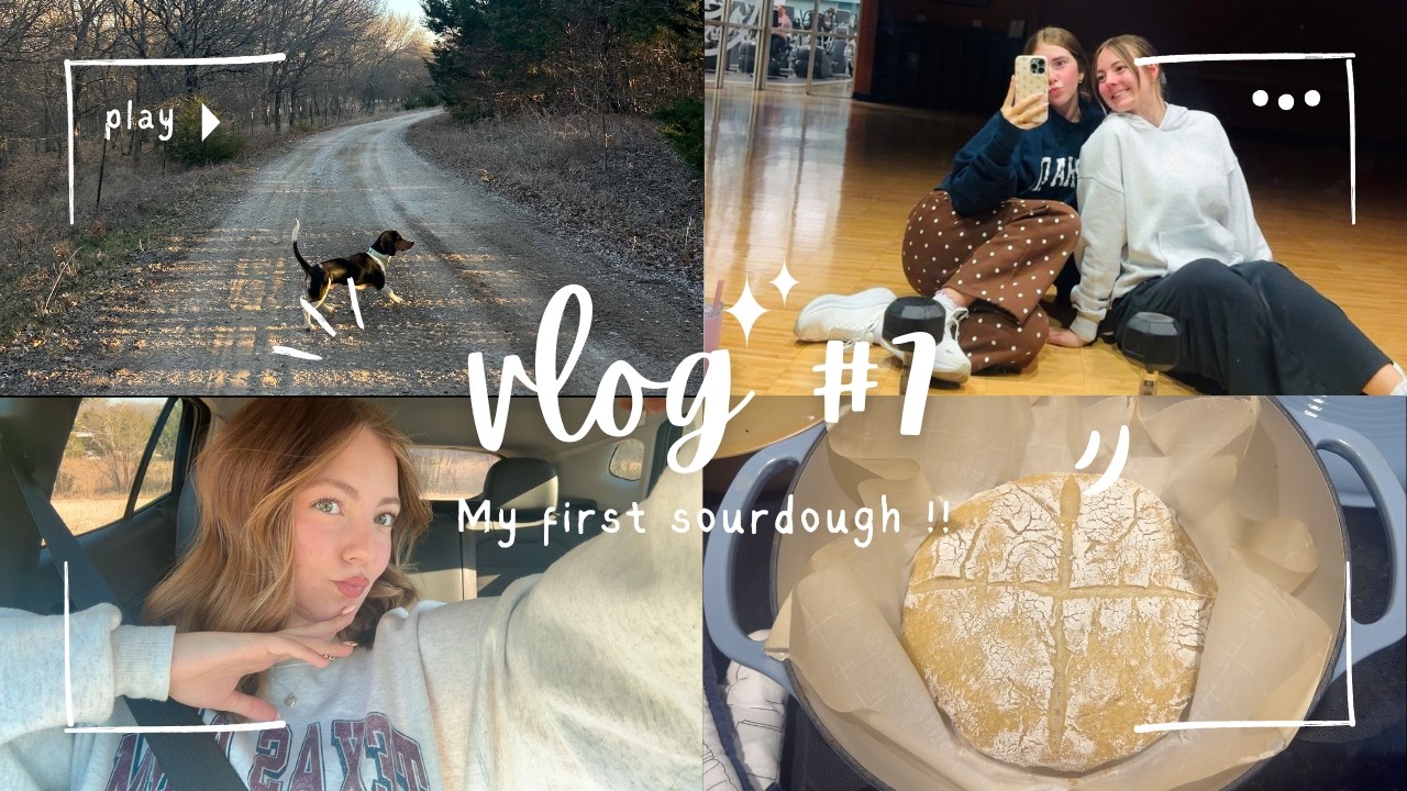 Vlog #7 !! Bake my first Sourdough with me