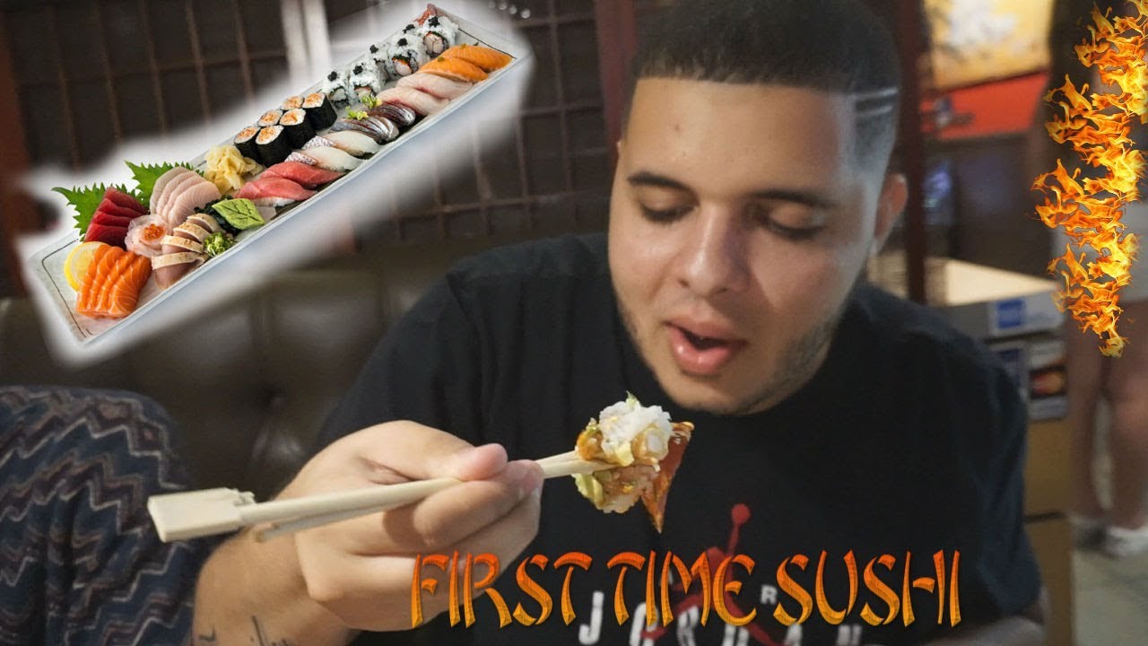 TRYING AUTHENTIC SUSHI FOR THE FIRST TIME !! - YouTube