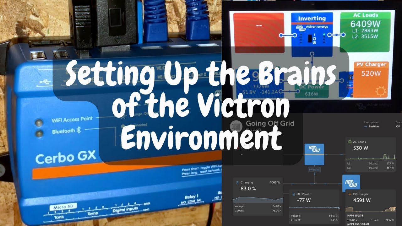 Solar Update - Installing the Victron Cerbo GX, the GX Touch and connecting  to the VRM 