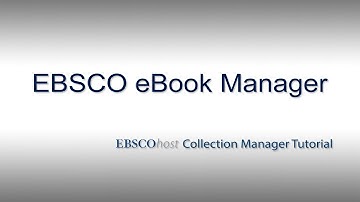 EBSCO eBook Manager - Tutorial