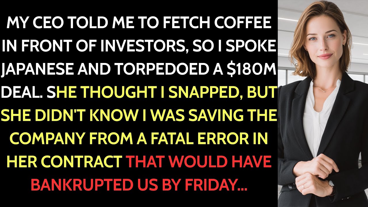 Boss Told Me 'Fetch Coffee', I Spoke Japanese & Canceled $180M Deal