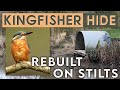 Improving my kingfisher hide to make it more comfortable and waterproof
