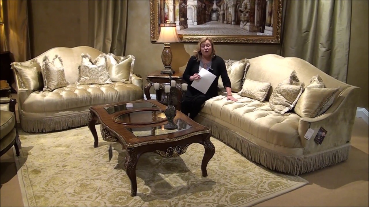 Imperial Court Living Room Sofa Set By Michael Amini Youtube