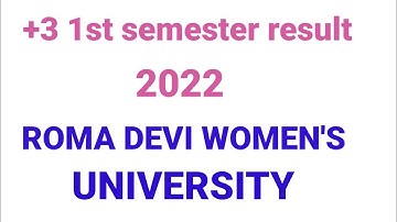 +3 1st semester results 2022 || Ramadevi women