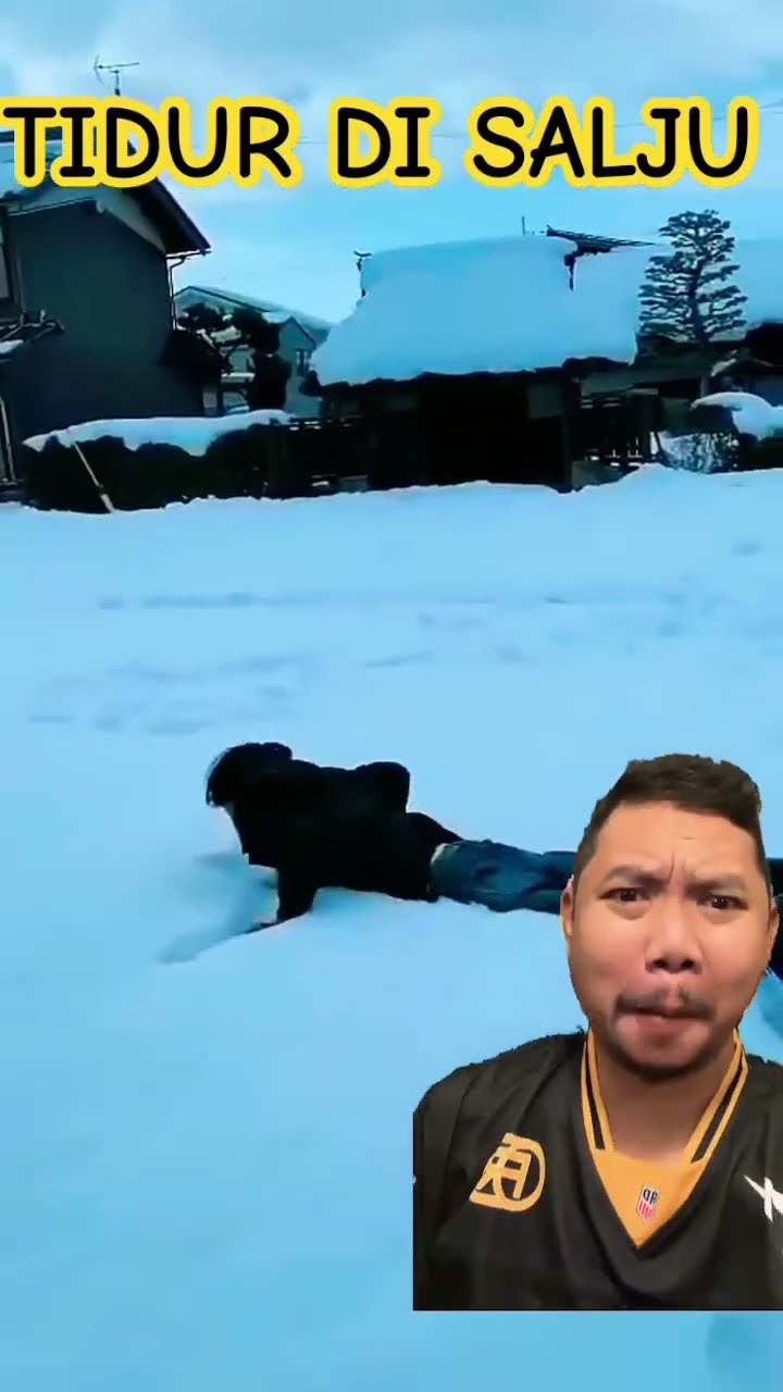 TIDUR DI SALJU!!? Emang enak!!!?? #snow #funny #memes #comedy #snowman #cute