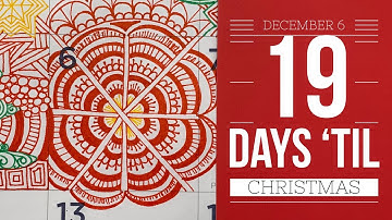 How to Zentangle a flower into my Giant #Quigtangle Zendoodle Christmas Countdown Day 6