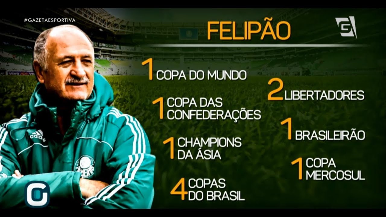 Quantos títulos tem o Felipão no Palmeiras?