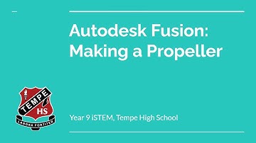 Autodesk Fusion: Making a Propeller