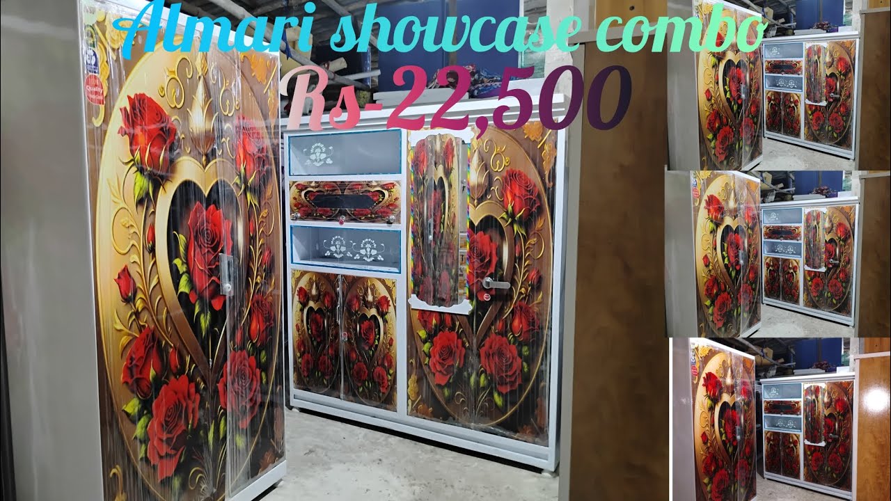 New almari new showcase | almari | | showcase | almari showcase combo new callar new painting Almari