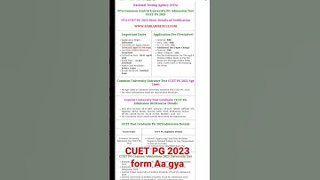 CUET PG FORM 2023