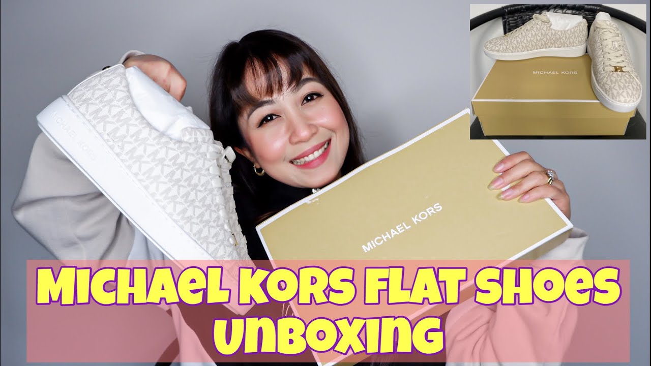 Michael Kors Georgie Color-Block Leather And Logo Jacquard Trainer Shoes  Unboxing Video + Try on 