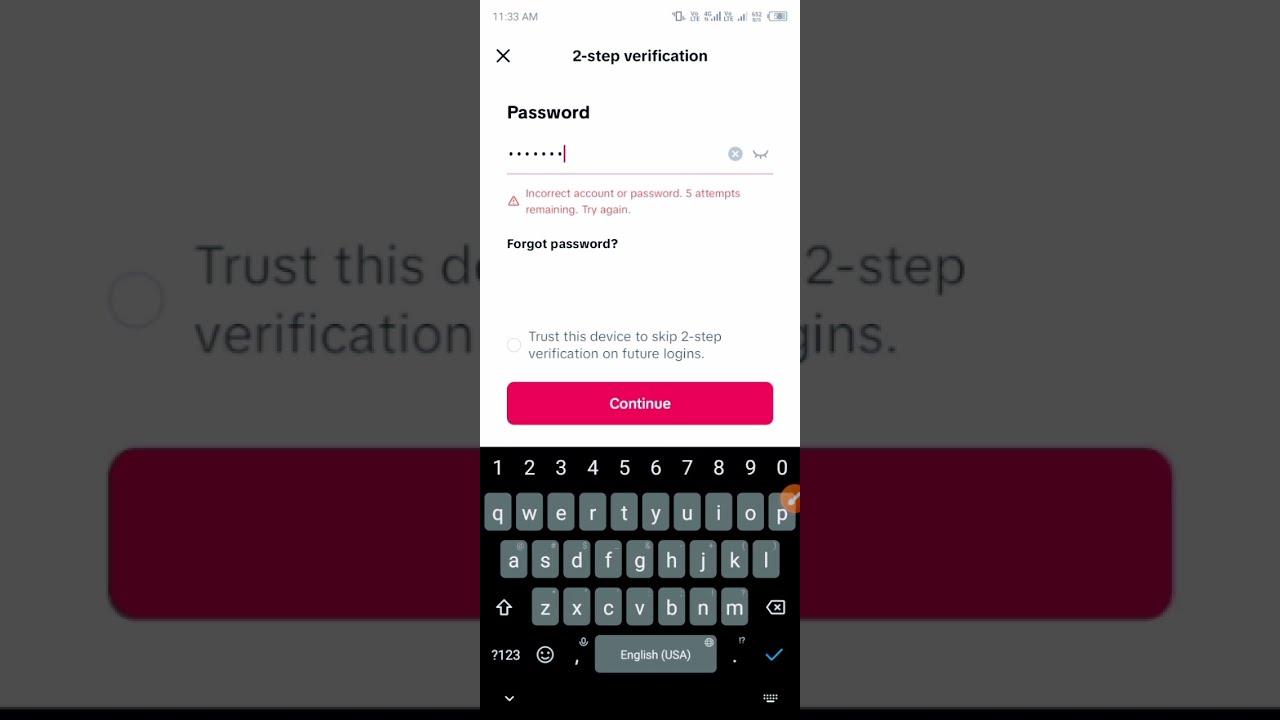 TikTok 2 Step Verification Problem Solved Shorts Tiktok