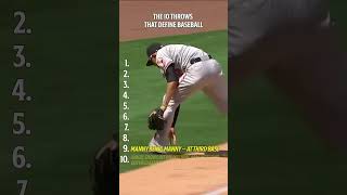 The Top 10 Jaw-Dropping Throws that define baseball #250for250