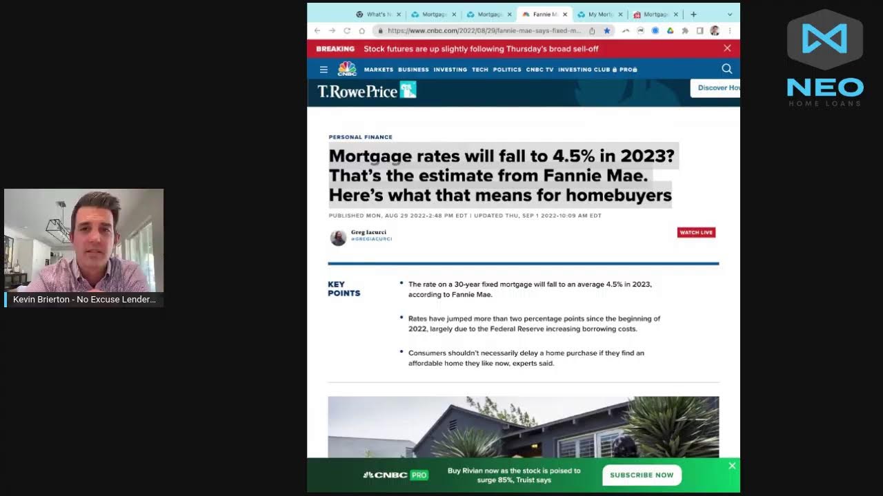 NBC Article - Mortgage rates will fall to 4.5% in 2023?
