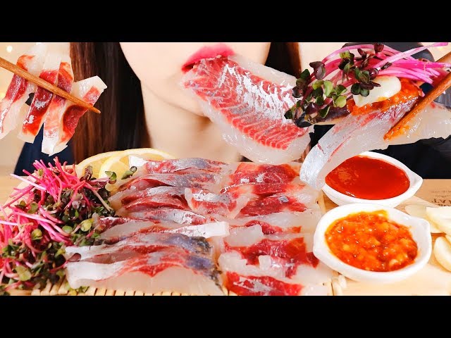 숭어회 * Mullet Sashimi * ASMR NO TALKING EATING SOUNDS MUKBANG [Jisoo ASMR 지수]
