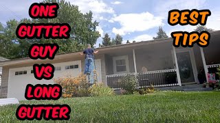 How To Hang A Long Piece Of Gutter By Yourself / Gutter Vlog