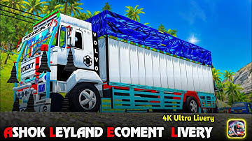 Release New Ashok Leyland Ecoment Truck Mod Livery || Bus Simulator indonesia || Truck Mod Bussid