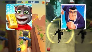 Talking Tom Gold Run Vs Agent Dash - Endless Run Android Gameplay screenshot 2