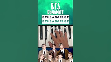 BTS - DYNAMITE #pianotutorial #shorts #dynamite #bts