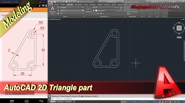 AutoCAD Design 2D Triangle Part Modeling Tutorial For Beginner