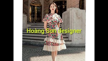 Dạy cắt may cơ bản:hướng dẫn cách cắt đầm cổ tàu tay cánh tiên thân phối bèo theo mẫu|Hoàng Sơn