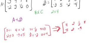 Adding and Subtracting Matrices
