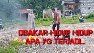 Orang dijadikan pocong dibakar hidup hidup apa yang terjadi...
