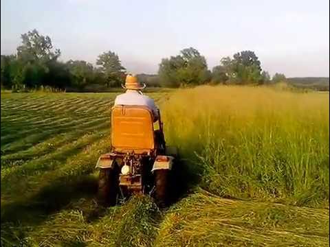 Роторна коса до мінітрактора - YouTube
