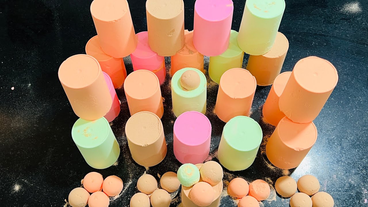 Satisfying Baking Soda ASMR | Perfect Cylinder Shapes & Soft Crumbles 