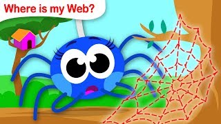 Where Is My Web? | Help Itsy Bitsy Spider Find her Web | Fun Songs for Kids by Little Angel