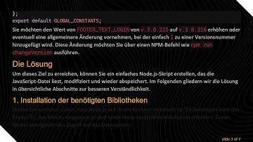 Wie man eine JS-Datei ändert und mit einem NPM-Befehl speichert