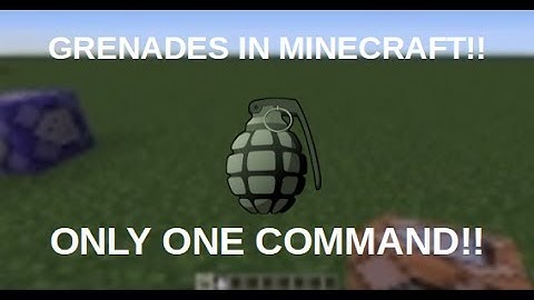 How to Get GRENADES in VANILLA MINECRAFT!! (Only One Command!!)