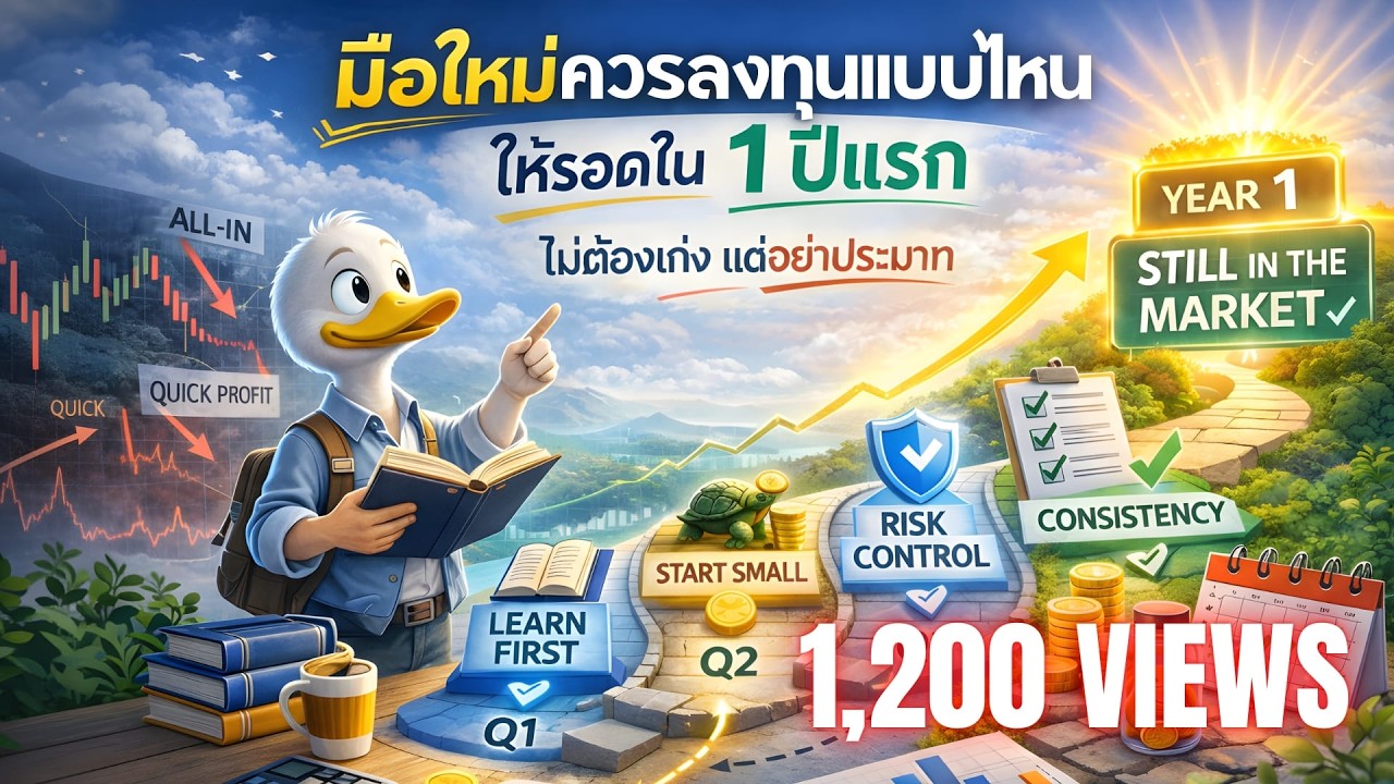 มือใหม่ควรลงทุนแบบไหน ให้รอดใน 1 ปีแรก | Mindset การลงทุน | เป็ดนักลงทุน