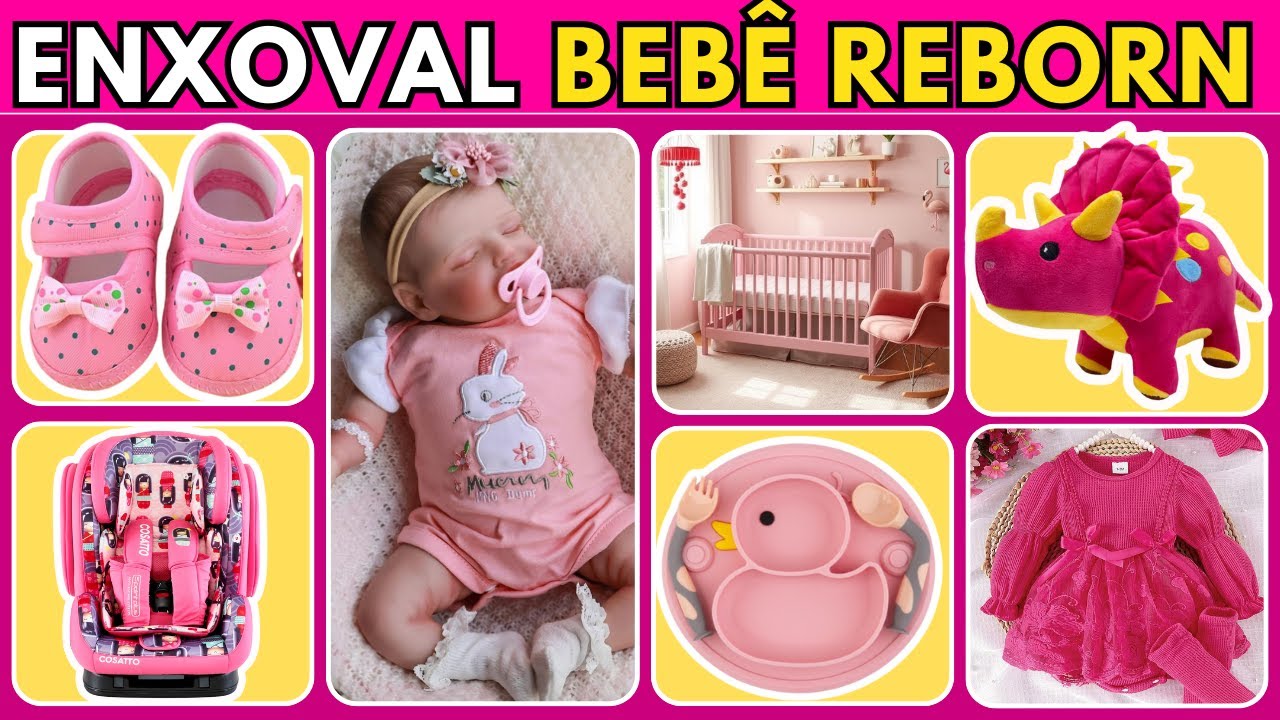 ENXOVAL ROSA PERFEITO PARA BEBÊ REBORN 👶💖 ESCOLHA OS ITENS MAIS FOFOS!