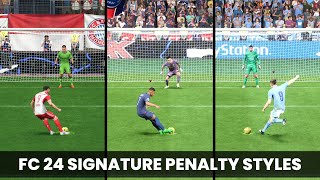 EA SPORTS FC 24 | ALL SIGNATURE PENALTY STYLES