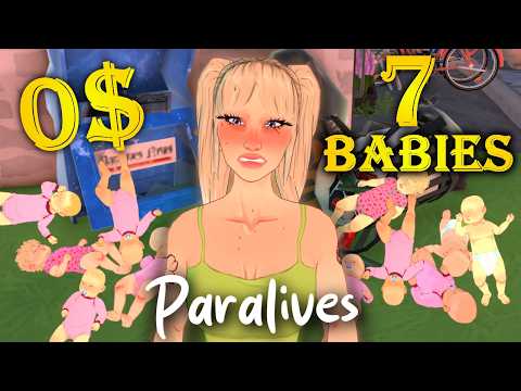 Can I Survive With No Money, No Home, & 7 Babies in Paralives?😭