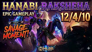 Hanabi | Rakshesha(Revamp) Epic Gameplay | Savage #mlbb 