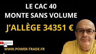 LE CAC 40 MONTE SANS VOLUME... J'ALLÉGE 34351 €