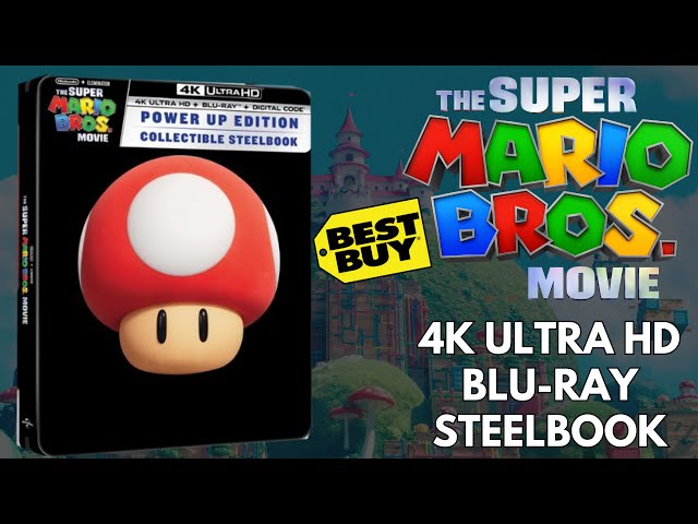 Super Mario Bros Movie Best Buy Exclusive Power Up Steelbook 4K Blu-Ray  Digital