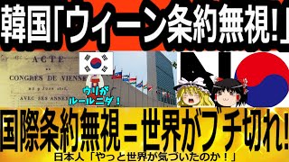 【ゆっくり解説】韓国「ウィーン条約無視！」世界からブチ切れられる　韓国ゆっくり解説（爆）