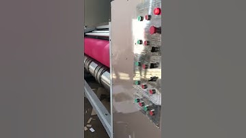 test video -flexo printing three color die cutting slotting machine