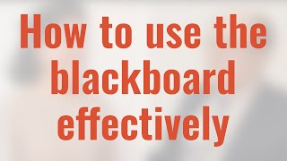TEFL Talk - How to Use the Blackboard Effectively (Episode 9)