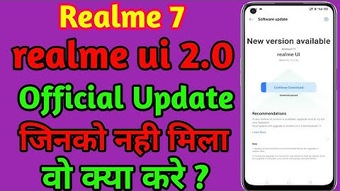 Realme 7 Android 11+realme UI 2.0 Software update//realme 7 Android 11 March software update 🔥