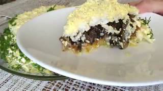 САЛАТ с ГРИБАМИ И КУРИЦЕЙ!!!! ВКУСНОЕ , СЫТНОЕ блюдо САЛАТ с ГРИБАМИ И КУРИЦЕЙ!!!! ВКУСНОЕ , СЫТНОЕ блюдо