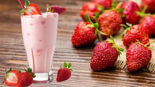 Fresh Strawberry Milkshake recipe by OMT | How to make strawberry date Milkshake at home